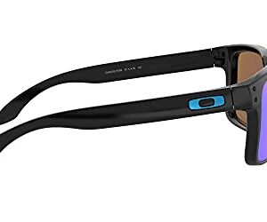 Oakley OO9102 Holbrook Sunglasses+ Vision Group Accessories Bundle for mens (Polished Black/Prizm Sapphire (9102F5)