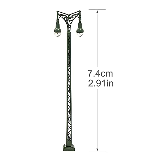 LQS58 3pcs Model Railway Lights Lattice Mast lamp Track Light N Scale 1:160 Layout (N Scale)