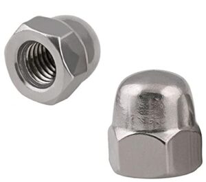 25pcs m4 acorn hex cap 304 stainless steel 18-8 nuts metric dome head nuts