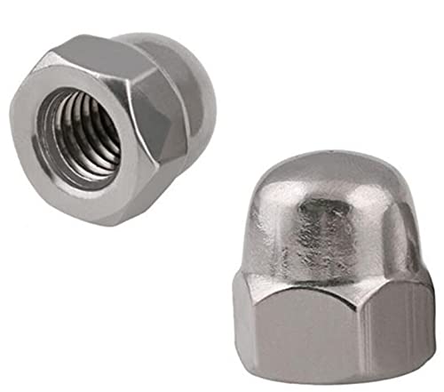 25PCS M4 Acorn Hex Cap 304 Stainless Steel 18-8 Nuts Metric Dome Head Nuts