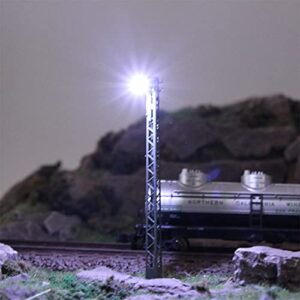 LQS60 3pcs Model Railway Lights Lattice Mast lamp Track Light N Scale 1:160 Layout (N Scale)