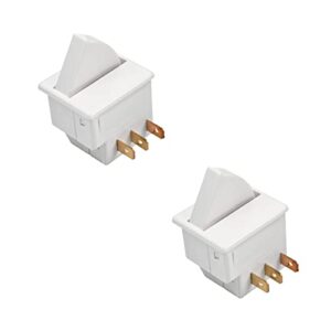 heyiarbeit refrigerator door light switch 3pin universal replacement ltk-17 momentary fridge switch nc ac 250v 0.5a for most refrigerators freezer white 2pcs
