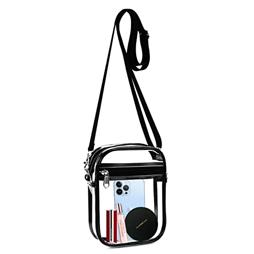 Armiwiin Clear Bag Stadium Approved, Clear Crossbody Purse Bag with Front Pocket for Concerts Sports Events Festivals