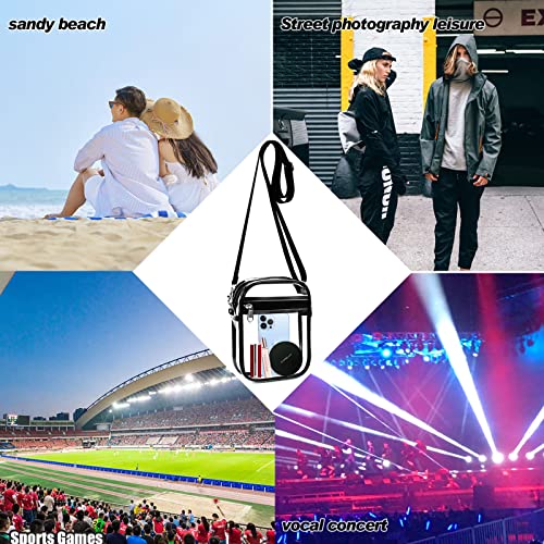 Armiwiin Clear Bag Stadium Approved, Clear Crossbody Purse Bag with Front Pocket for Concerts Sports Events Festivals