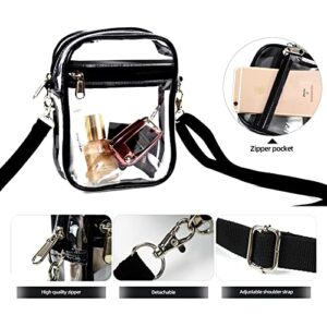 Armiwiin Clear Bag Stadium Approved, Clear Crossbody Purse Bag with Front Pocket for Concerts Sports Events Festivals