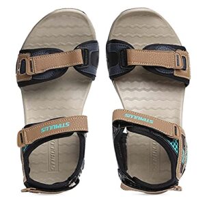 paragon stimulus men/women's adjustable strap with arch support sandals (beige, numeric_8)