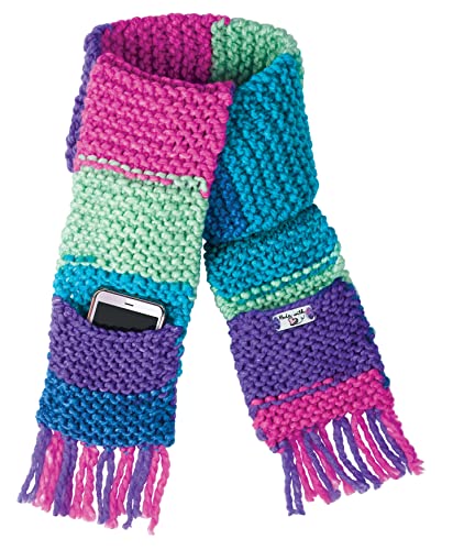 Creativity for Kids Learn to Knit Pocket Scarf - DIY Knitting Kit for Beginners, Kids Craft Kit