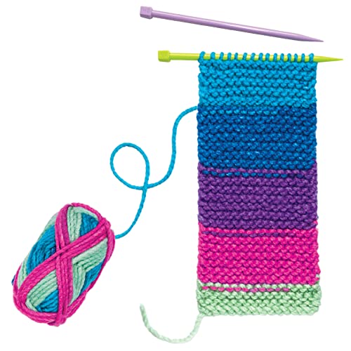 Creativity for Kids Learn to Knit Pocket Scarf - DIY Knitting Kit for Beginners, Kids Craft Kit