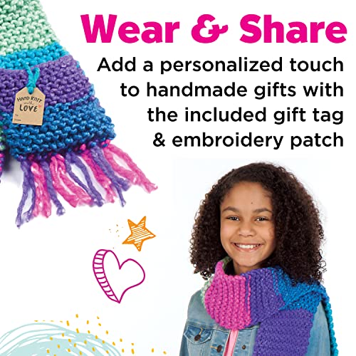 Creativity for Kids Learn to Knit Pocket Scarf - DIY Knitting Kit for Beginners, Kids Craft Kit