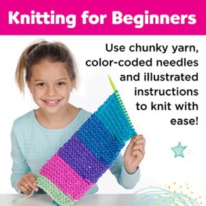 Creativity for Kids Learn to Knit Pocket Scarf - DIY Knitting Kit for Beginners, Kids Craft Kit