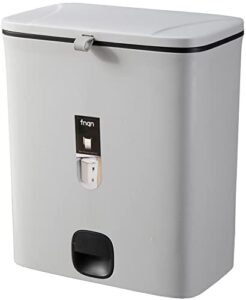 sooyee trash can kitchen with inner barrel for counter top or under sink,10 liter compactor compost bin with lid for bathroom/bedroom/office,gray