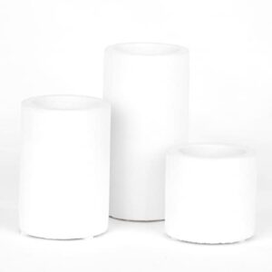koyal wholesale ceramic tealight & taper candle holders, matte white candle taper holder set of 3