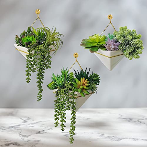 Winlyn 19 Pcs Assorted Artificial Succulents Plants Unpotted Small Green Hanging Succulent Aloe Fake Cacti Succulents Bulk for Succulent Garden Centerpiece Wreath Arrangement Indoor Outdoor Home Decor