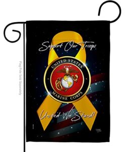 support marine corps garden flag home decor armed forces usmc gift semper fi united state american military veteran retire official small banner yard house decoration remembrance memorabilia made in usa