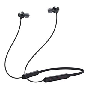 oneplus bullets wireless z bass edition in-ear earphone with mic, passive noise cancellation (bluetooth 5.0, quick switch) (bold black)