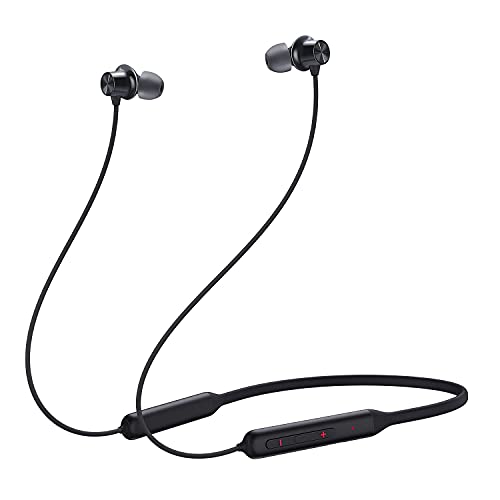 OnePlus Bullets Wireless Z Bass Edition in-Ear Earphone with Mic, Passive Noise Cancellation (Bluetooth 5.0, Quick Switch) (Bold Black)