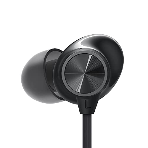 OnePlus Bullets Wireless Z Bass Edition in-Ear Earphone with Mic, Passive Noise Cancellation (Bluetooth 5.0, Quick Switch) (Bold Black)