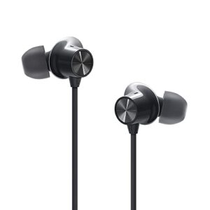 OnePlus Bullets Wireless Z Bass Edition in-Ear Earphone with Mic, Passive Noise Cancellation (Bluetooth 5.0, Quick Switch) (Bold Black)