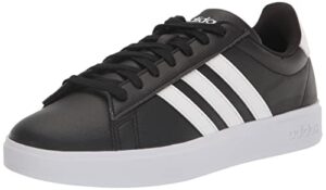 adidas men's grand court 2.0 tennis shoe, core black/ftwr white/core black, 11
