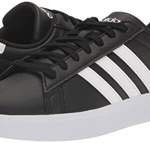 adidas Men's Grand Court 2.0 Tennis Shoe, Core Black/FTWR White/Core Black, 11