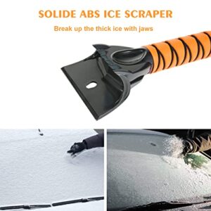 Aoryoa 44" Ice Scraper and Extendable Snow Brush, Ice Scraper for Car Windshield Detachable Snow Removal Tool with 360°Pivoting Brush Head Ergonomic Foam Grip Telescoping Brush for Cars Trucks SUVs