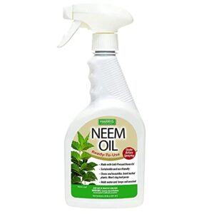 harris neem oil spray for plants, cold pressed ready to use, 20oz