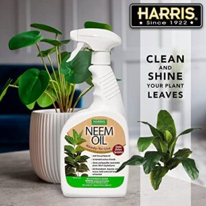 Harris Neem Oil Spray for Plants, Cold Pressed Ready to Use, 20oz