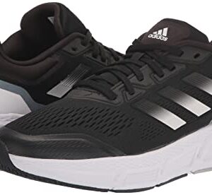 adidas Men's Questar Running Shoe, Black/White/Grey, 12