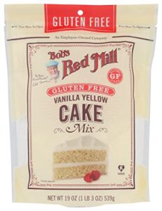bob's red mill vanilla yellow cake mix, gluten free, 19 ounce (pack of 4)