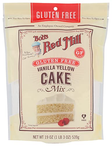 Bob's Red Mill Vanilla Yellow Cake Mix, Gluten Free, 19 Ounce (Pack Of 4)