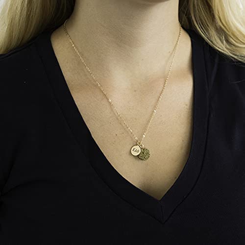 Sorority Shop SGR Necklace - Sigma Gamma Rho Metallic Gold Druzy Gemstone Necklace With Engraved Pendant – 14K Gold Dipped Jewelry with Red Gemstone – Sorority Gift, Charm Paraphernalia