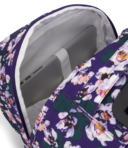 JanSport Driver 8 Rolling Backpack and Computer Bag, Purple Petals - Durable Laptop Backpack with Wheels, Tuckaway Straps, 15-inch Laptop Sleeve - Premium Bag Rucksack
