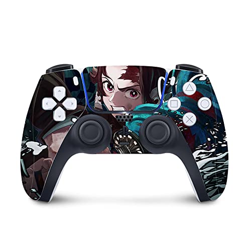 Sticker for PS5 Digital Edition Cover, Anime Decal Skin for PS5 Console and Controllers Sticker, Durable, Scratch Resistant, Bubble-Free, Compatible with Playstation 5