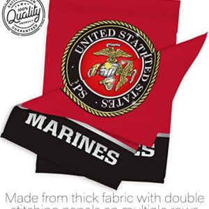 US MILITARY United State Garden Flag Set Wall Hanger Armed Forces Marine Corps USMC Semper Fi American Military Veteran Retire Official House Banner Small Yard Gift Double-Sided, Made in USA