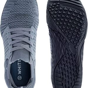 WHITIN Men's Trail Running Shoes Minimalist Barefoot Wide Width Toe Box Size 7.5 Gym Workout Fitness Low Zero Drop Cross Training Lifting Dark Grey 40