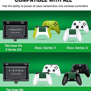 Controller Charger for Xbox Series X/Xbox One Controller, Charging Station with Dual Controller Battery Pack, 4 Battery Cover, 1 Rechargeable Charging Cable, Remote Stand Charger Station for Xbox