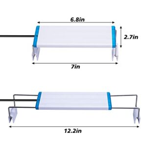 Oltraman LED Aquarium Light Full Spectrum Fish Tank Lights 7" 8" 10" 12" 8W Multi-Color Freshwater Saltwater Plant Lamp White Blue Red LEDs
