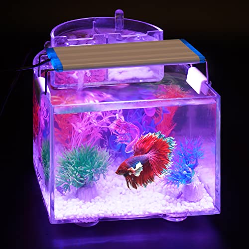 Oltraman LED Aquarium Light Full Spectrum Fish Tank Lights 7" 8" 10" 12" 8W Multi-Color Freshwater Saltwater Plant Lamp White Blue Red LEDs