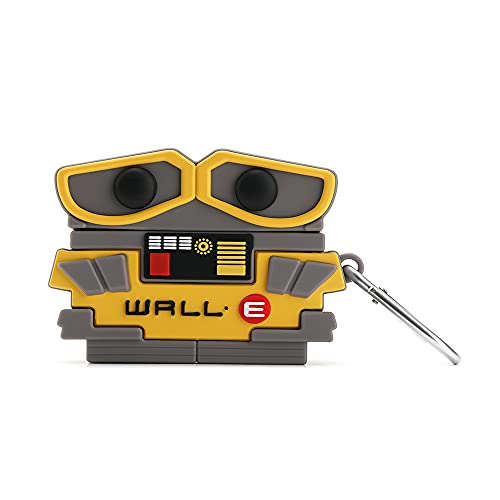 Compatible with Beats Studio Buds Case 2021,Cute and Fun 3D Cartoo nanime and Movie Character Heads with Silicone Design Protective Cover with Keychain (Wall-e)