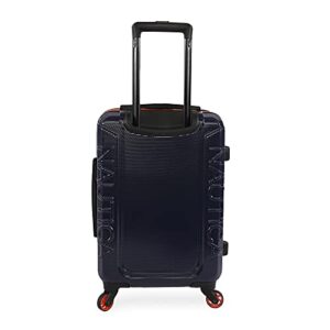 Nautica Birch Hardside Spinner Luggage, Navy/Orange, Carry-On 21-Inch