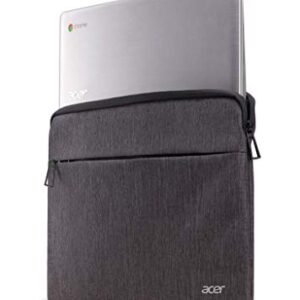 Acer Protective Laptop Sleeve | Up to 15.6" Notebook | Easy Access Outside Zipper Pocket for Adapters, Mouse or Dongle | Gray