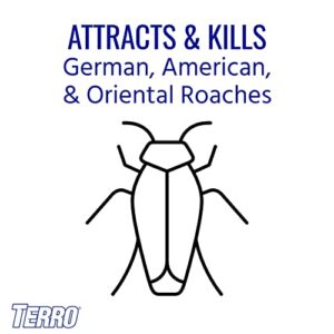 TERRO T502 Ready-to-Use Indoor Roach Bait Roach Gel Killer - Kills German, American, and Oriental Roaches – 3 oz