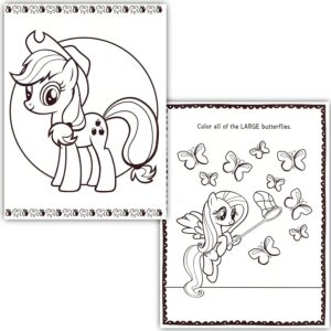 M L P My Little Pony Coloring Book Bundle with Stickers (2 Jumbo Books Featuring Rainbow Dash, Fluttershy, Pinkie Pie and More)