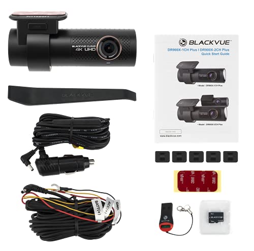 BlackVue DR900X-1CH Plus with 32GB microSD Card | 4K UHD Cloud Dashcam | Built-in Wi-Fi, GPS, Parking Mode Voltage Monitor | LTE and Mobile Hotspot via Optional LTE Module