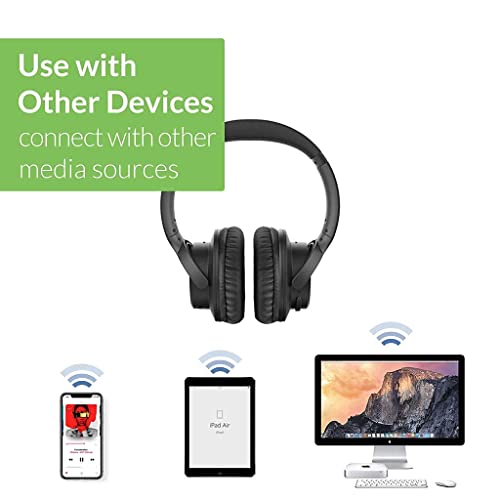 Avantree Ensemble & AS50, Bundle - Wireless Headphones (Set of 2) for TV Watching w/Bluetooth 5.0 Transmitter & Charging Dock (Optical AUX RCA), Over Ear Headset for Seniors, 35 Hrs Audio Playtime