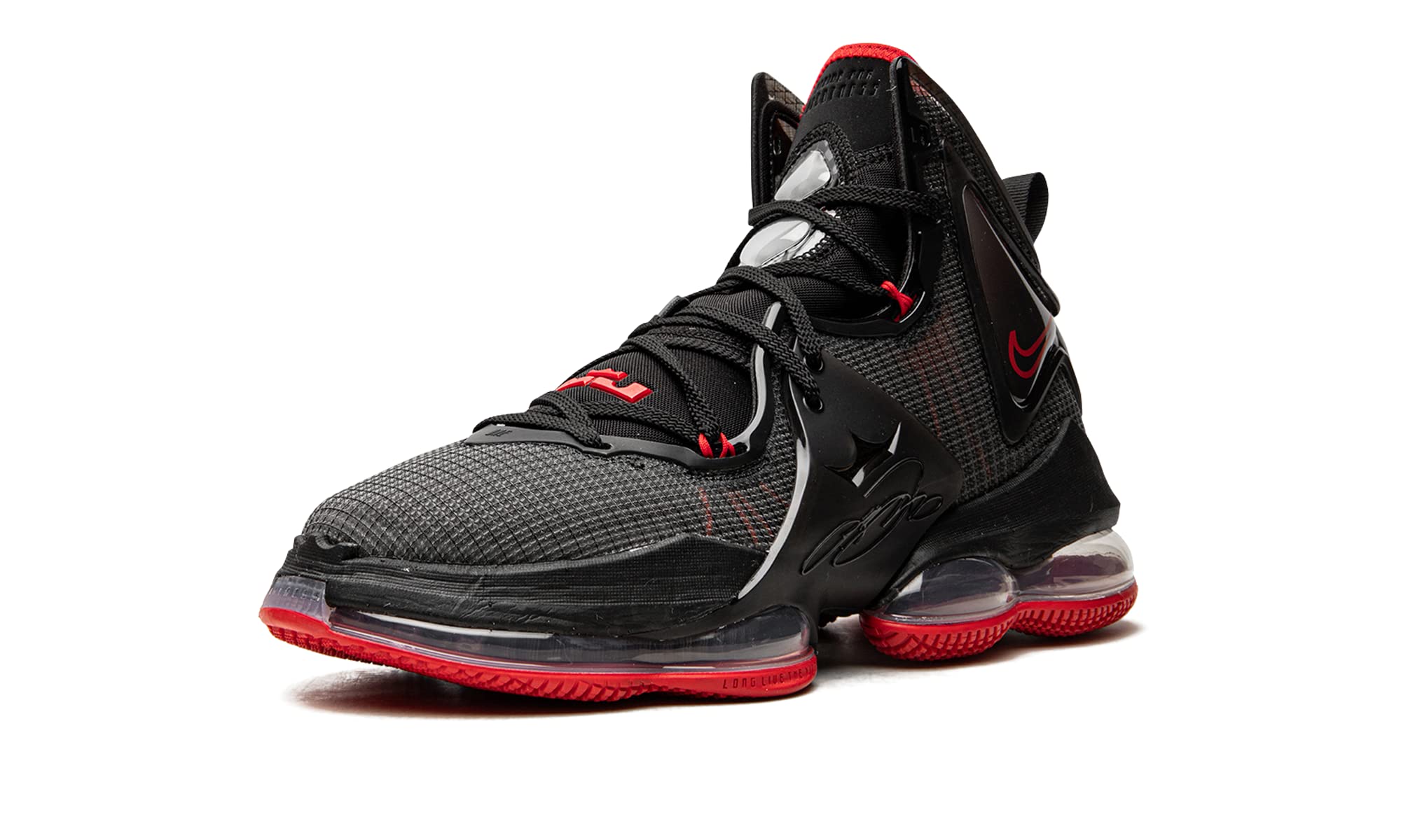 Nike Men's Lebron 19 Space Jam Basketball Shoes, Black/Red, 8.5