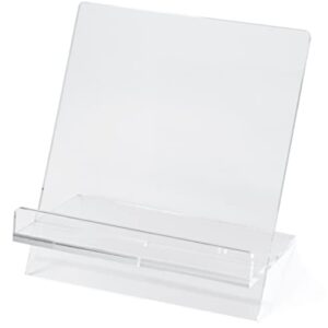 Red Co. Clear Acrylic 2 Piece Cookbook Stand & Recipe Holder for Kitchen Counter, 9.5” x 5” x 11”