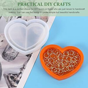 ARTIBETTER 3Pcs/ Set Jewelry Tray Silicone Mold Round Heart Butterfly Shape Trinket Tray Resin Molds Crystal Epoxy Casting Mold for DIY Rings Jewelry Dish