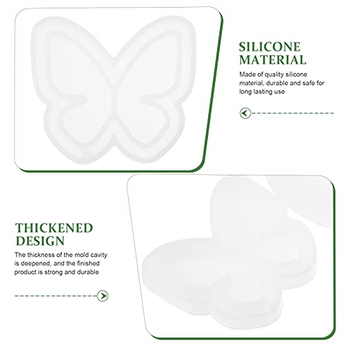 ARTIBETTER 3Pcs/ Set Jewelry Tray Silicone Mold Round Heart Butterfly Shape Trinket Tray Resin Molds Crystal Epoxy Casting Mold for DIY Rings Jewelry Dish