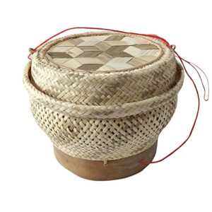 heavens tvcz thai bamboo rice container basket laos traditional weave wickerwork keeping after steaming keep warm